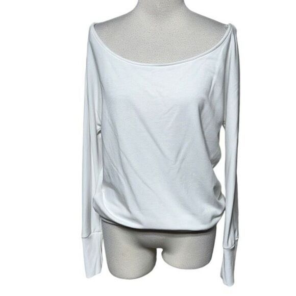 Project Social T Los Angeles White Long Sleeve Cold Shoulder Top Small - Picture 1 of 4